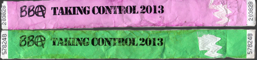 Wristband for BBA Taking Control 2013